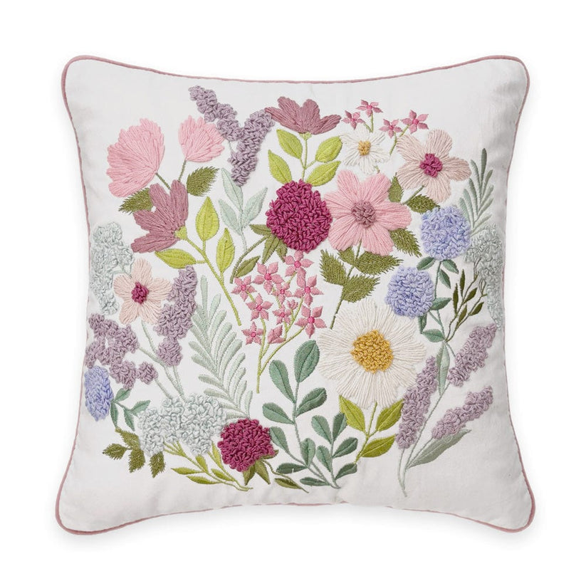 Festive JOY Decorative Cushion – Red & White Plush Pillow
