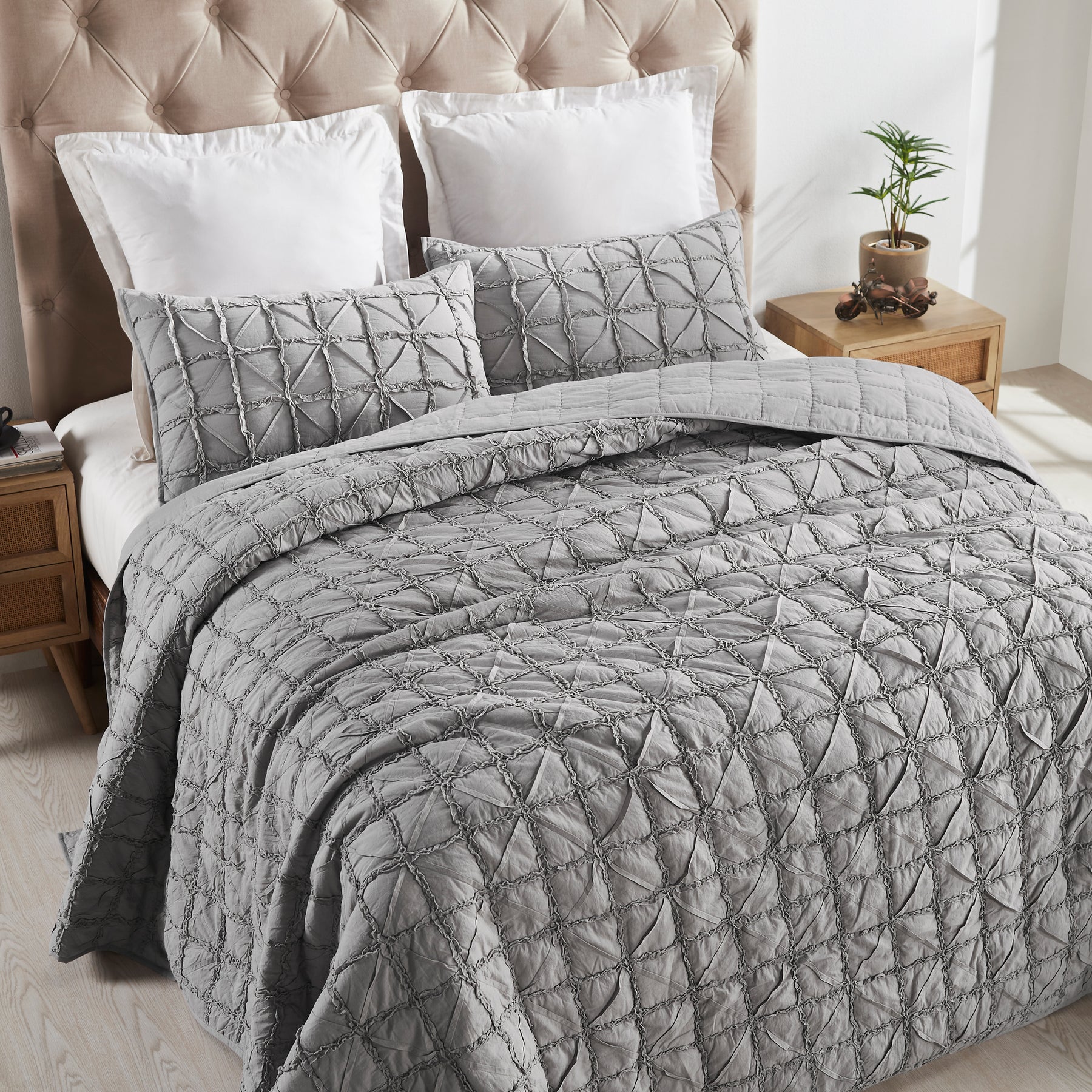 Blue Tang Patchwork Bedding Set