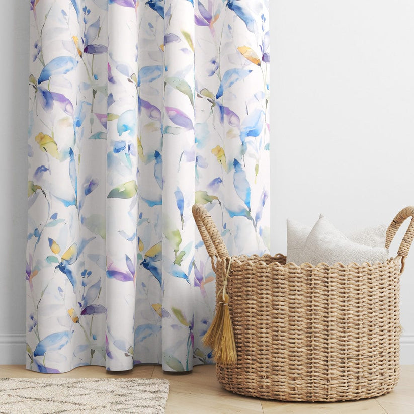 Abstract Floral Blackout Curtain Set